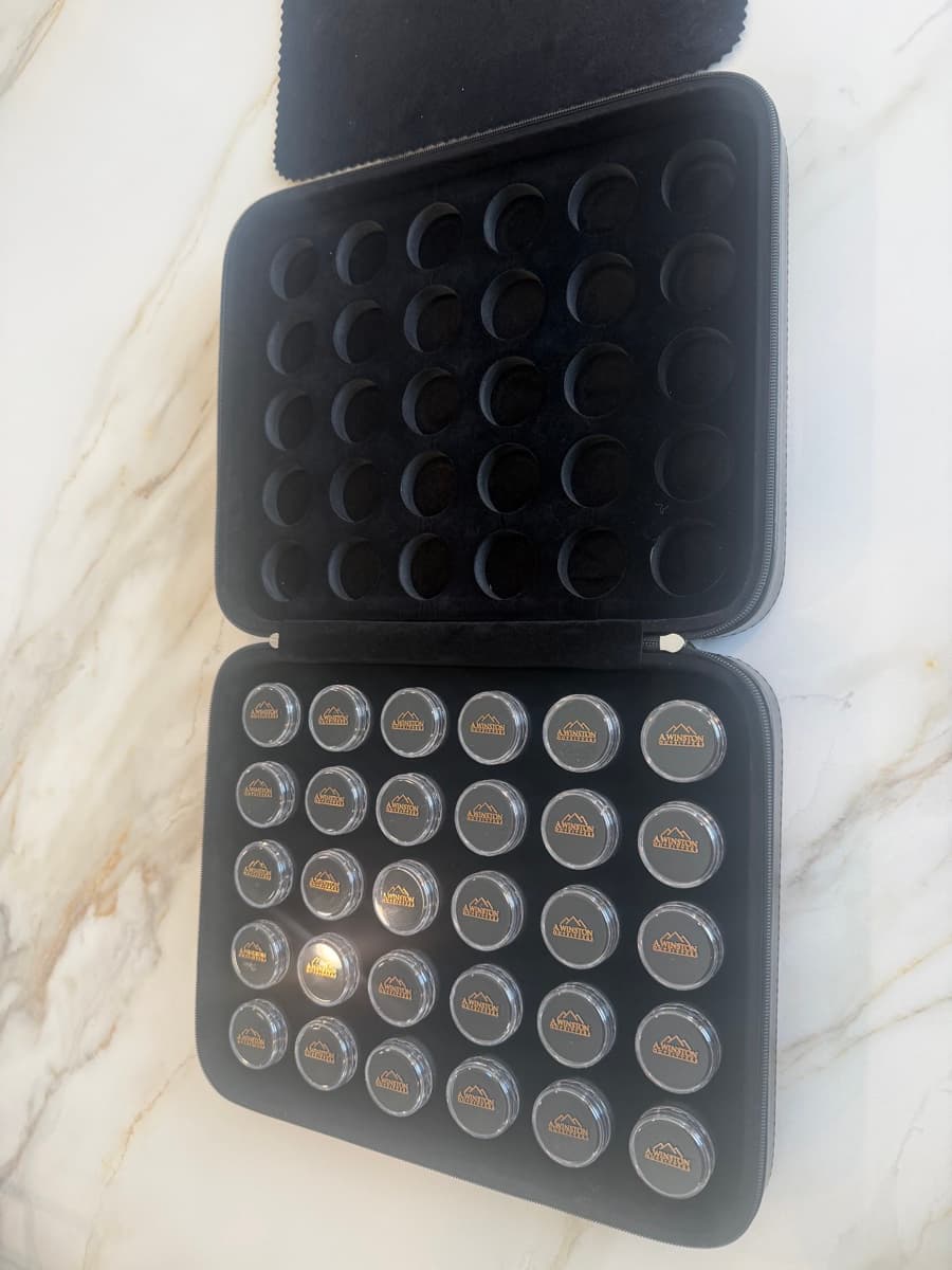 Fly Binder open showing empty and filled sides